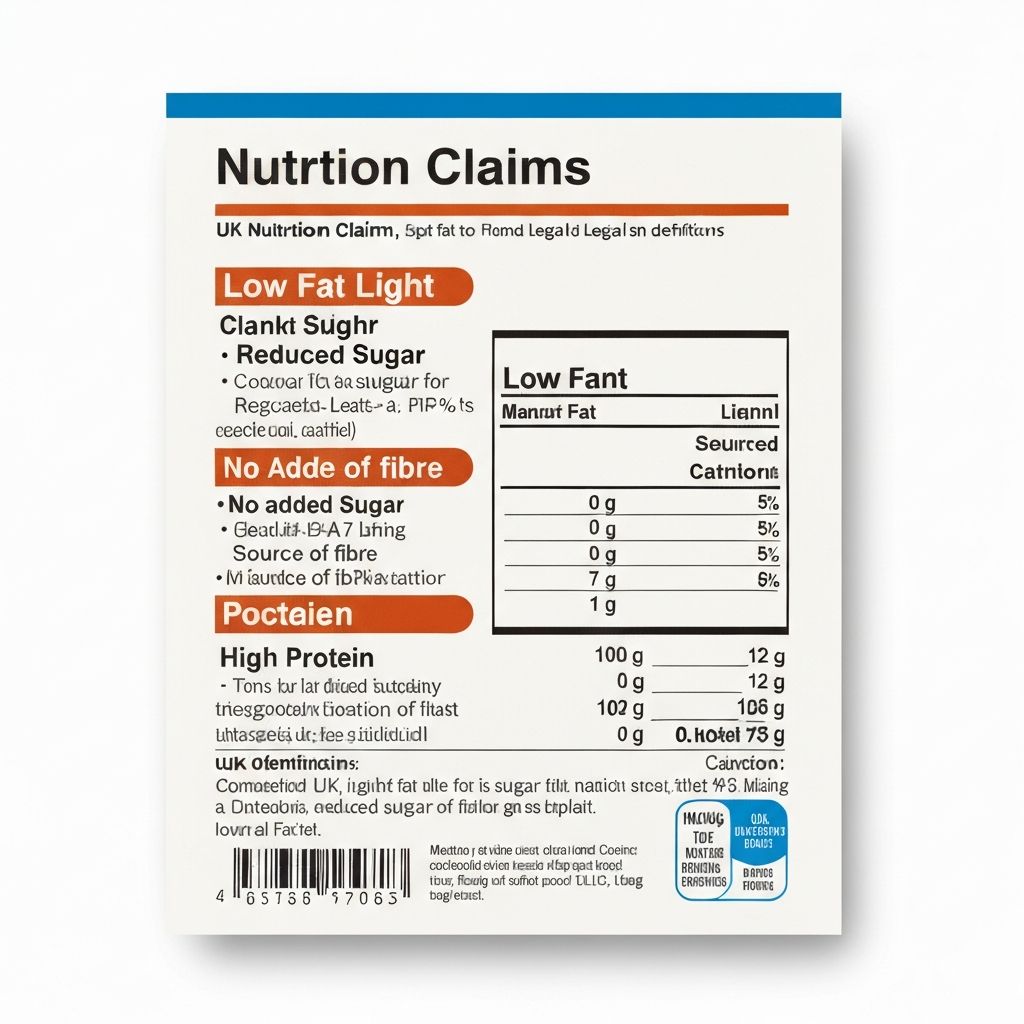 Nutrition claims on food labels