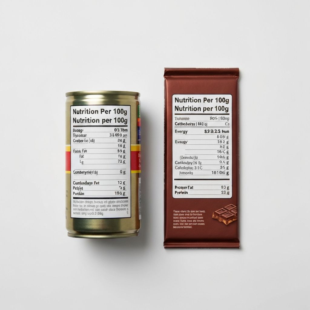 Comparing UK food products nutrition